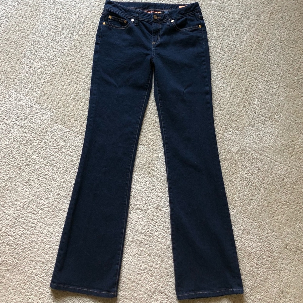 Tory Burch Classic Tory Boot Jean - Dark Denim
